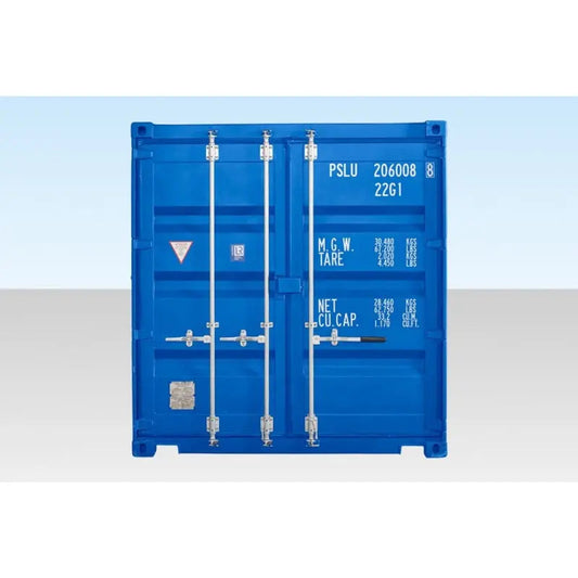 Contenedor Autoservicio DE 20 PIES CON PISO DE BAMBÚ – AZUL (RAL 5010)