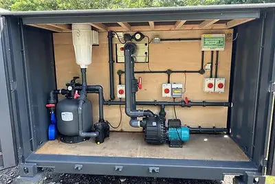 PISCINA CONTENEDOR 20 PIES JET DE NATACIÓN GRIS ANTRACITA