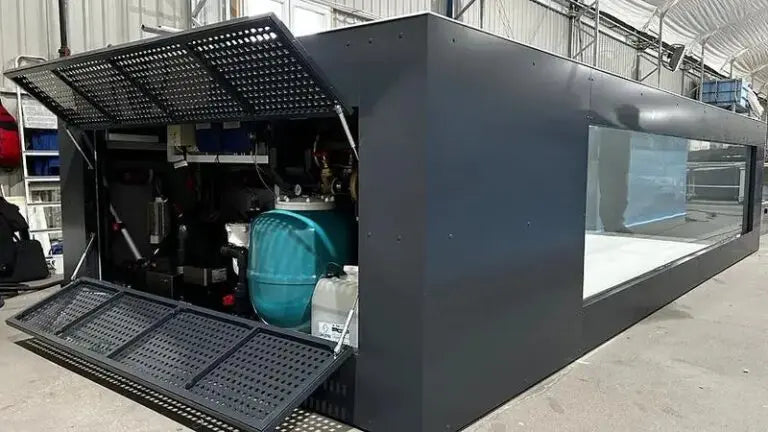 Piscina de polipropileno de 6,5 mx 2,5 m con ventana de 4 m