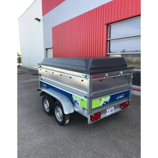 Trailer Lider Florence 750 kg con cubierta y dobles barandas.