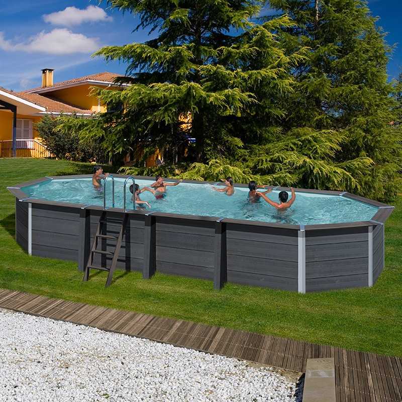 Piscina de composite Avantgarde Ovalada 804x386x124 cm GRE